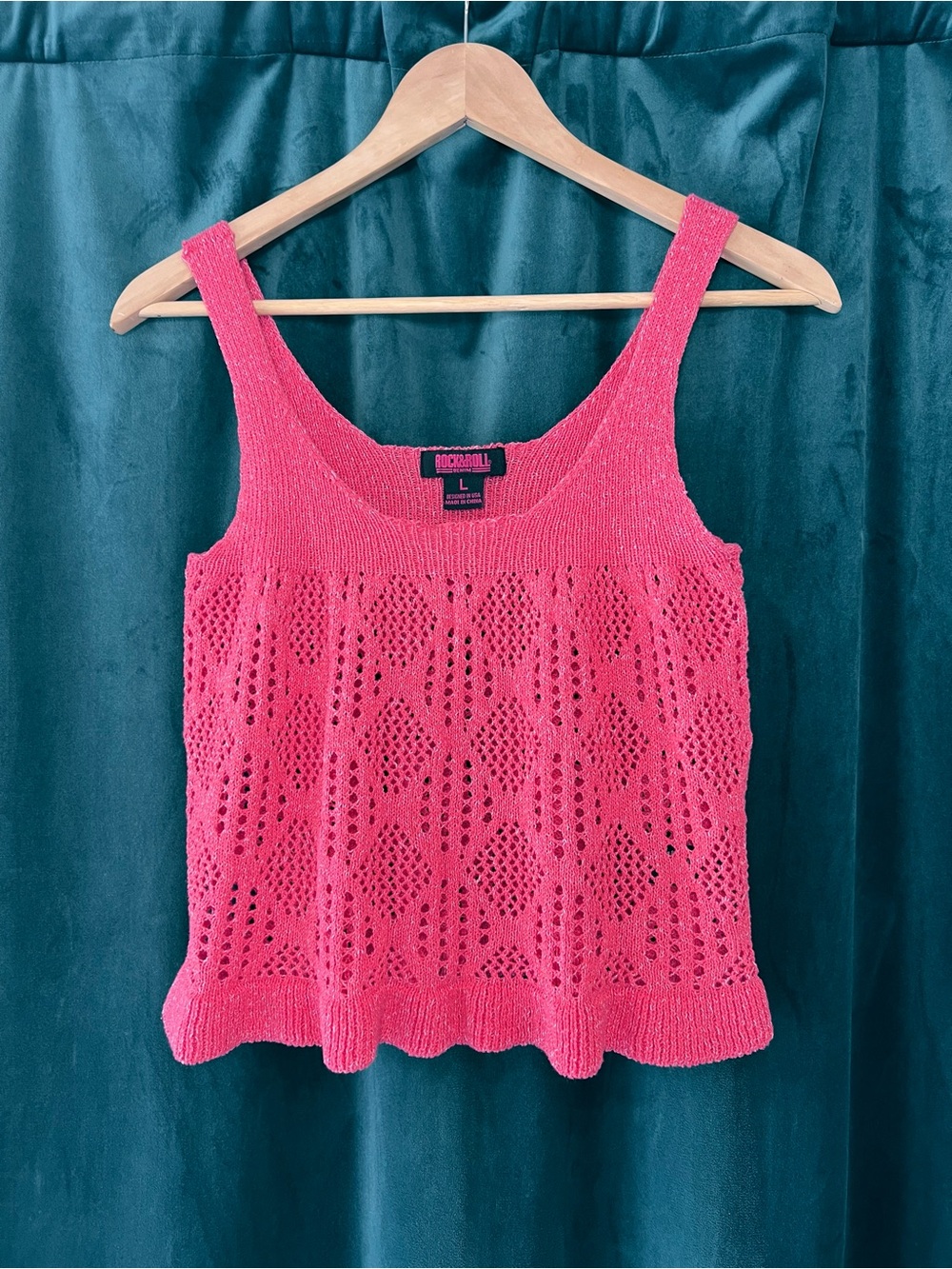 Rock & Roll Denim Women’s Pink Knit Tank